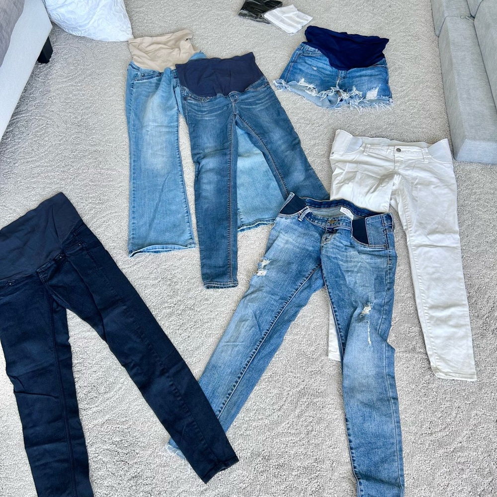 👶🏻👌 Maternity bundle - Jeans, Shorts and belly bands